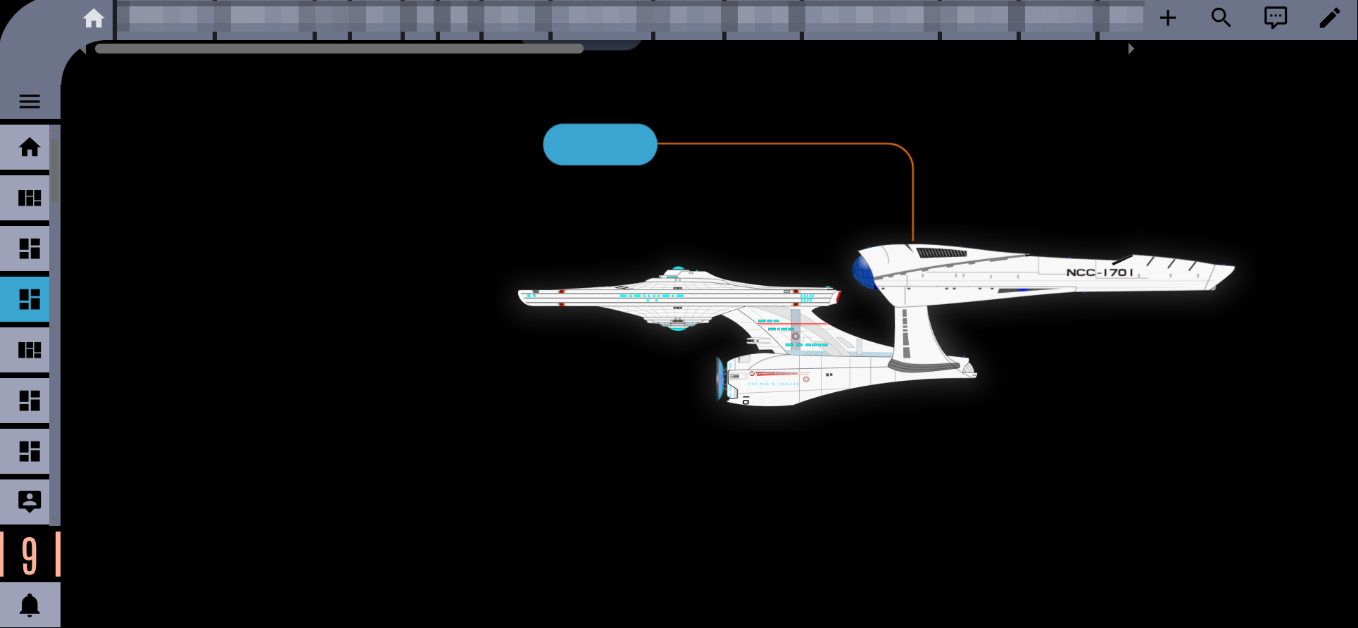 Screenshot: finished MSD card rendered on a dashboard, background + two controls + connecting line